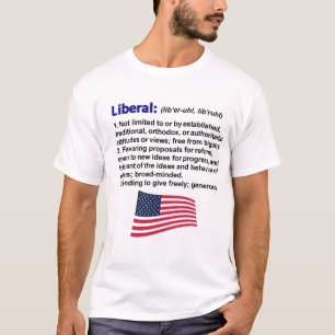 Camiseta liberal de la definición