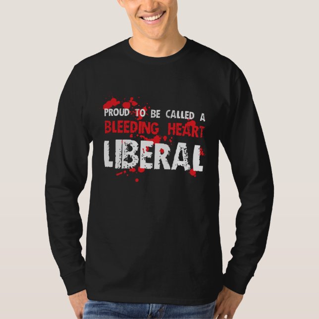 Camiseta Liberal orgulloso del corazón sangrante (Anverso)