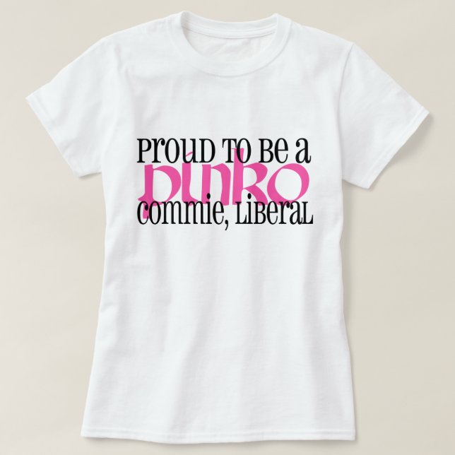 Camiseta Liberal rojillo orgulloso del Commie (Diseño del anverso)