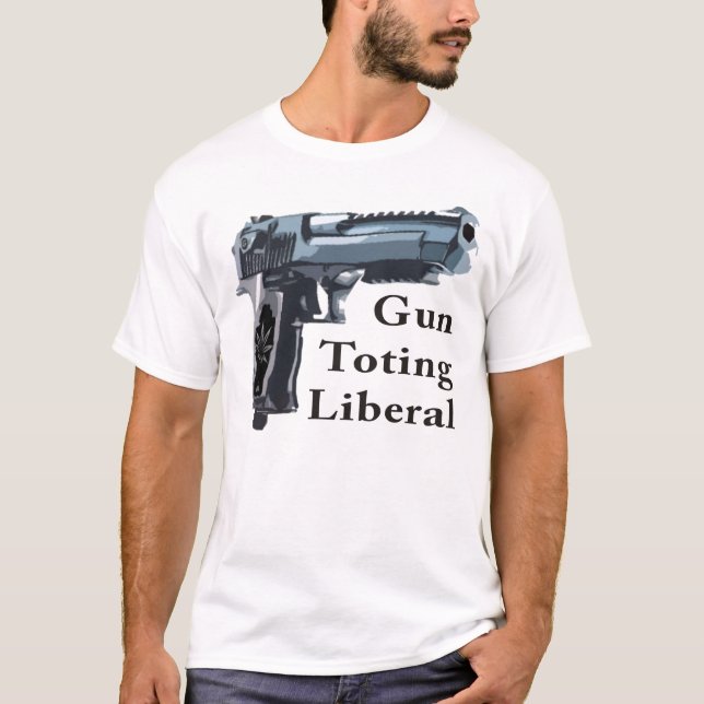 Camiseta Liberal Toting del arma (Anverso)