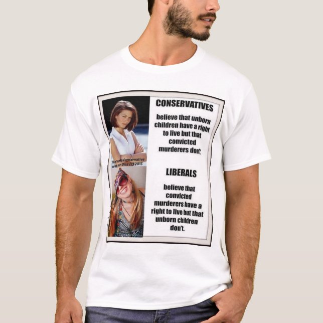 Camiseta Liberales vs. aborto conservador (Anverso)