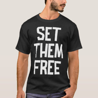 Camiseta Libéralos Deja ir a mi pueblo Hanukka judío de Pas