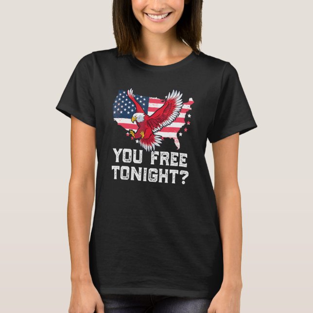 Camiseta Liberan A Esta Noche Eagle Freedom 4 De Julio Meme (Anverso)