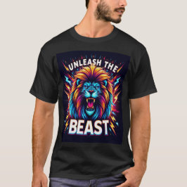 Camiseta Liberar a la bestia - Neon Roaring Lion T-Shirt De