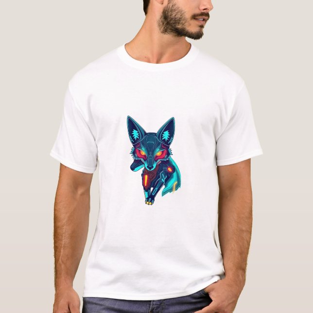 Camiseta Liberar a Neon Robo Fox (Anverso)