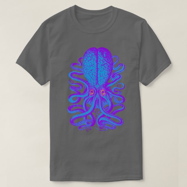 Camiseta Liberar el cerebro psicodélico de Kraken (Diseño del anverso)