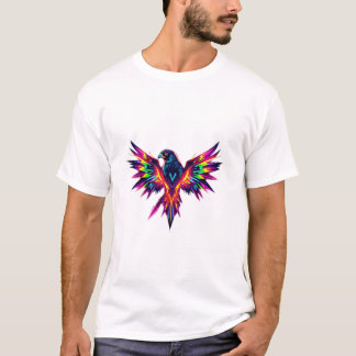 Camiseta Liberar el poder de Glitch Neon Falcon