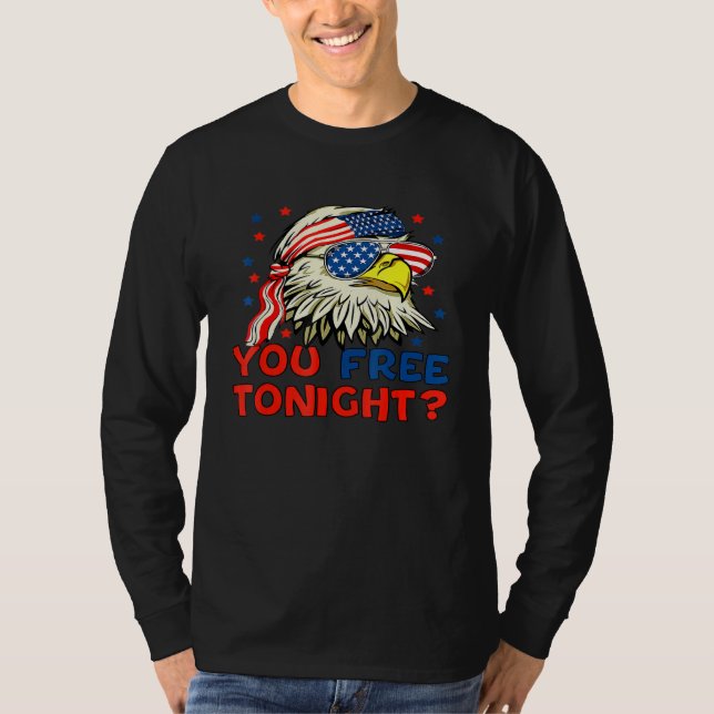 Camiseta Liberar esta noche Bandera Americana de Águila Cal (Anverso)