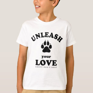 Camiseta Liberar tu amor   Cita de adopción de perro