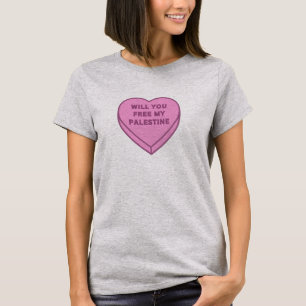 Camiseta ¿Liberarás a mi Palestina? Cute Candy Heart dulce