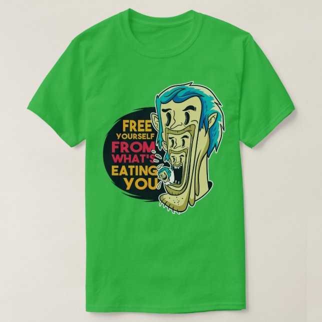 Camiseta Libérate De Lo Que Te Come (Diseño del anverso)