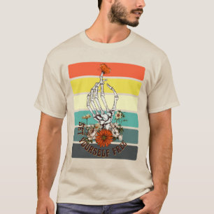 Camiseta Libérate - Flores de esqueleto