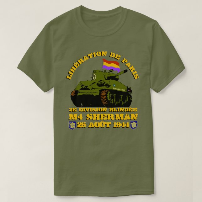 Camiseta Libération de Paris M4 Sherman (Diseño del anverso)