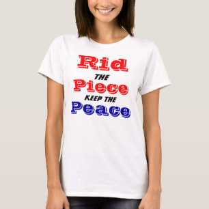 Camiseta libere la pieza mantenga la paz