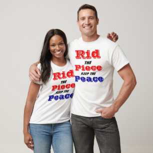 Camiseta libere la pieza mantenga la paz