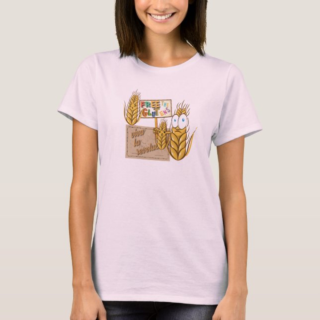 Camiseta Libere los glútenes (Anverso)