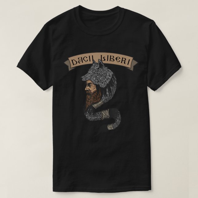 Camiseta Liberen a Dacians Dacii Liberi Decebal Wolf Flag D (Diseño del anverso)