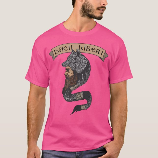 Camiseta Liberen a Dacians Dacii Liberi Decebal Wolf Flag D (Anverso)