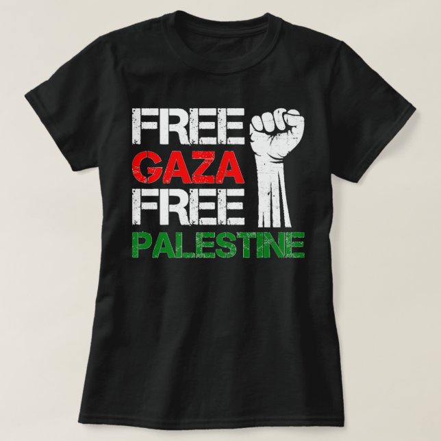 Camiseta Liberen a Gaza, Palestina, estamos con Palestina (Diseño del anverso)