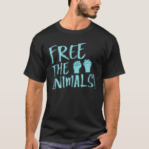 Camiseta Liberen A Los Animales Bienestar Vegan Protesta Ve