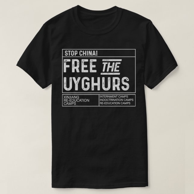 Camiseta Liberen a los uigures (Diseño del anverso)