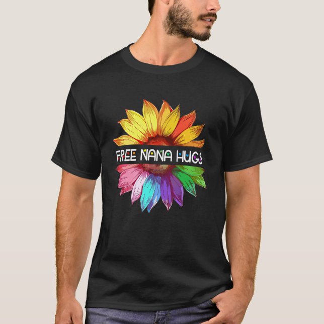 Camiseta Liberen a Nana Abraza LGBTQ Orgullo LGBT Daisy Flu (Anverso)