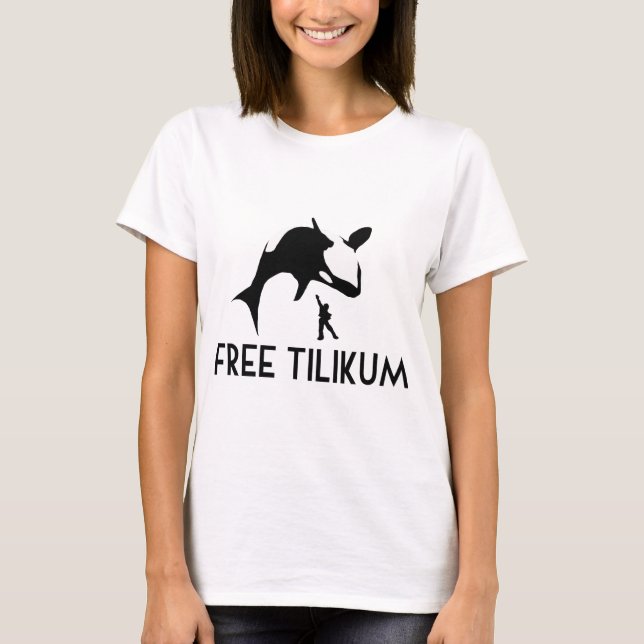 Camiseta Liberen a Tilikum Salven a la ballena asesina de O (Anverso)