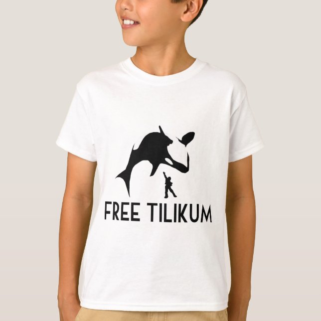 Camiseta Liberen a Tilikum Salven a la ballena asesina de O (Anverso)