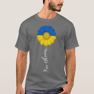 Camiseta Liberen a Ucrania de las flores solares de Ucrania