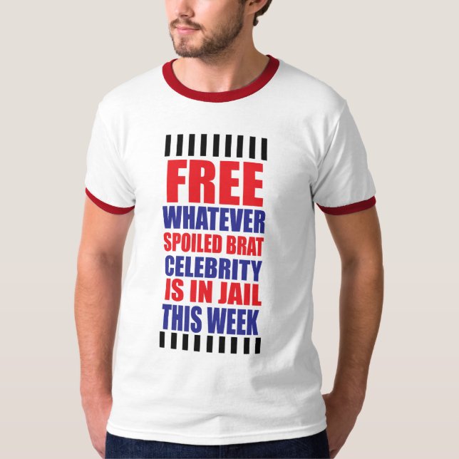 Camiseta Liberen a una celebridad con humor sarcástico y fa (Anverso)