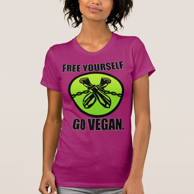 Camiseta Libérese. ¡Va el vegano! (Anverso)
