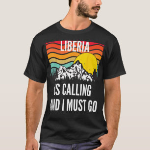 Camiseta Liberia Está Llamando Y Debo Ir, Wavy Sunset Desi