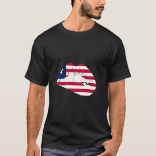 Camiseta Liberia Labio Bandera Liberiana Orgullo Liberiano