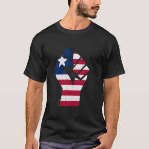 Camiseta Liberia Puño Liberiano Bandera Liberiana Orgullo L