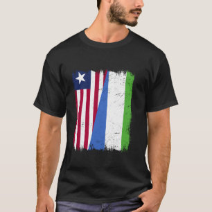 Camiseta Liberia Sierra Leona Media Bandera Liberiana Sierr