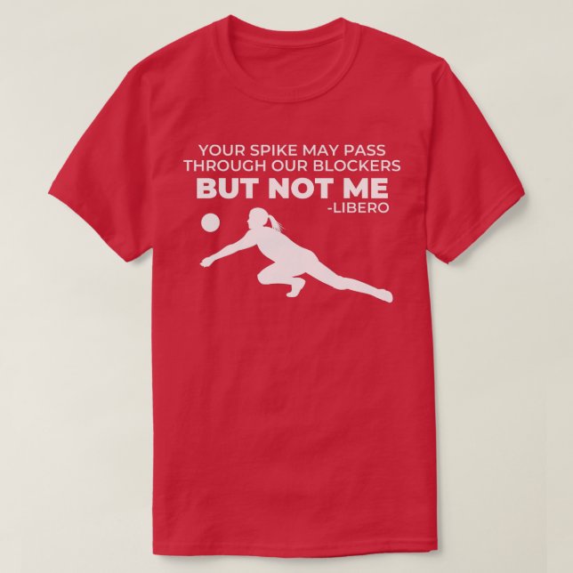 Camiseta Libero de voleibol cita regalo de texto para jugad (Diseño del anverso)