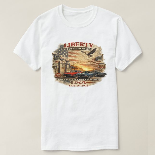 Camiseta libertad americana  (Diseño del anverso)