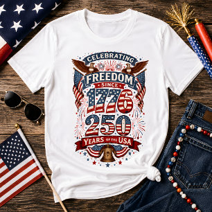 Camiseta Libertad Americana Vintage 1776 250 Años Patriótic