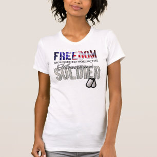 Camiseta Libertad Brough a usted del soldado americano
