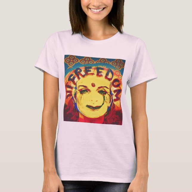 Camiseta Libertad Cara sonriente amarilla (Anverso)