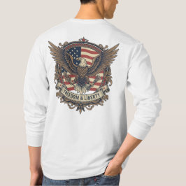 Camiseta Libertad Clásico Águila Larga Manga T-Sh