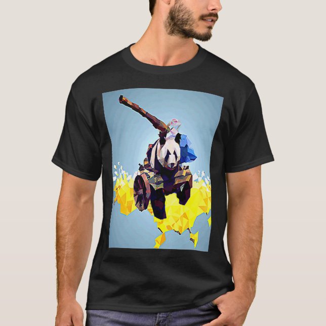 Camiseta Libertad de Bazooka Panda Sláva Ukrayíni (Anverso)