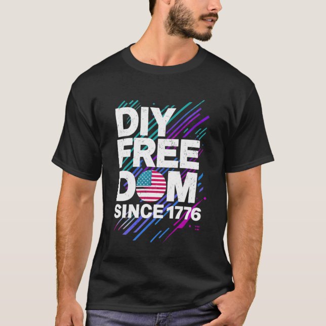 Camiseta Libertad de bricolaje desde diseño basado en texto (Anverso)