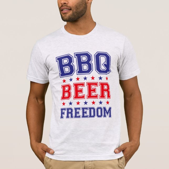 Camiseta libertad de cerveza bbq pro trump sin mangas  (Anverso)