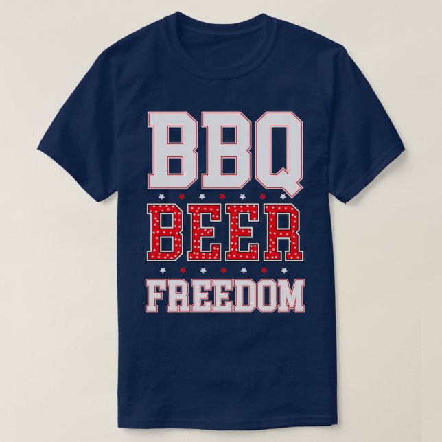 Camiseta LIBERTAD DE CERVEZA DE barbacoa 9 (Diseño del anverso)
