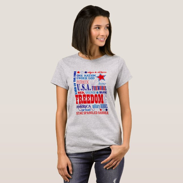 Camiseta Libertad de Estados Unidos (Anverso completo)
