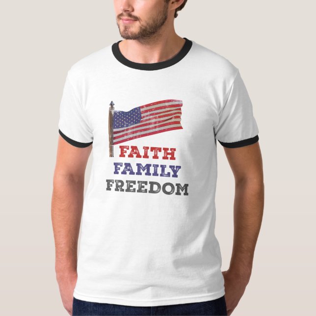 Camiseta Libertad de familia de personalizado Faith (Anverso)