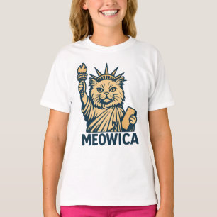 Camiseta Libertad de gato Meowica Libertad felina patriótic