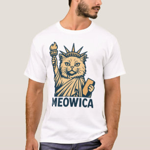 Camiseta Libertad de gato Meowica Libertad felina patriótic