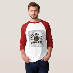 Camiseta Libertad de país - Diseño de peluca occidental R